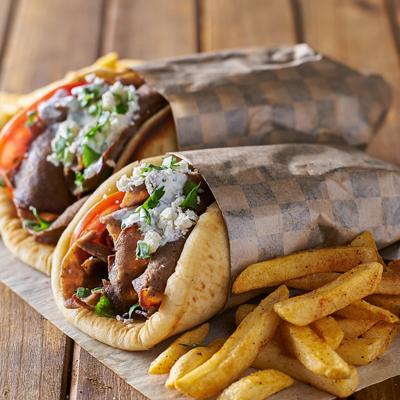 Prepared food in sustainable wrap